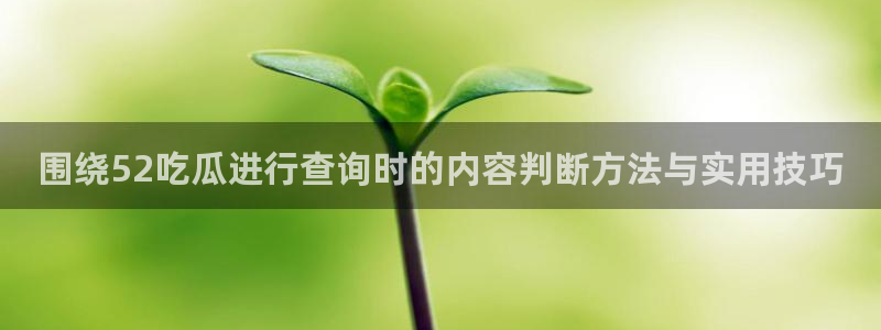 今日事件动态:围绕52吃瓜进行查询时的内容判断方法与实用技巧