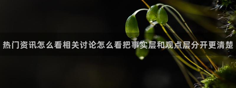 热门网络资讯：热门资讯怎么看相关讨论怎么看把事实层和观点层分开更清楚